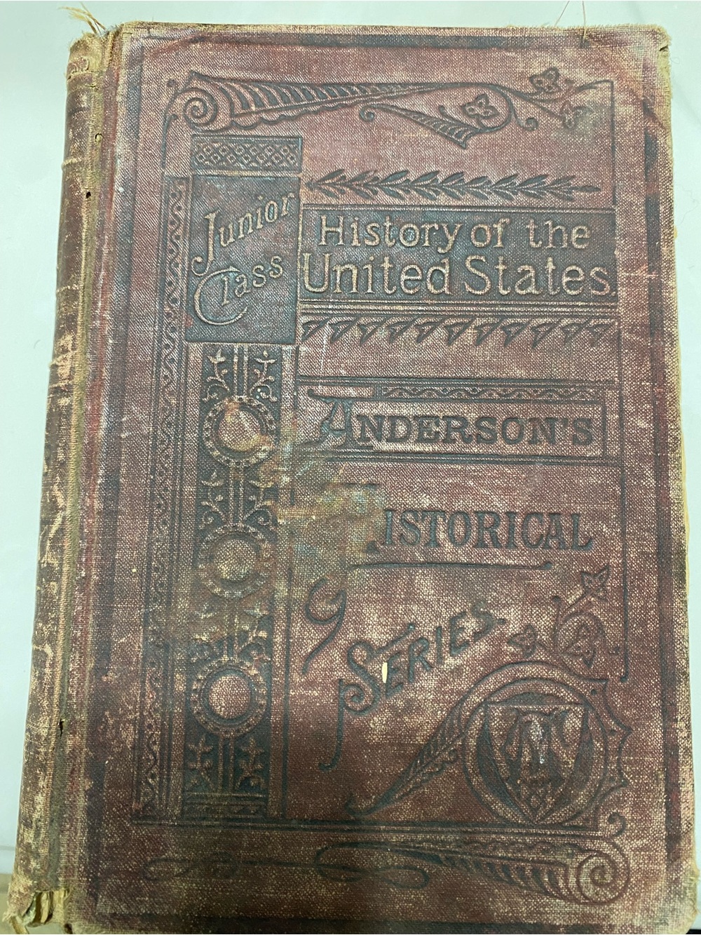 1890 A Junior Class History of the United States John J Anderson Antique Book PA